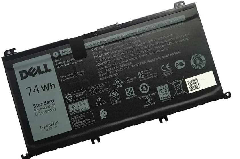 

Оригинал аккумуляторная батарея для ноутбука Dell P57F P65F - 357F9 - 11.1V 6333mAh 74Wh, Черный