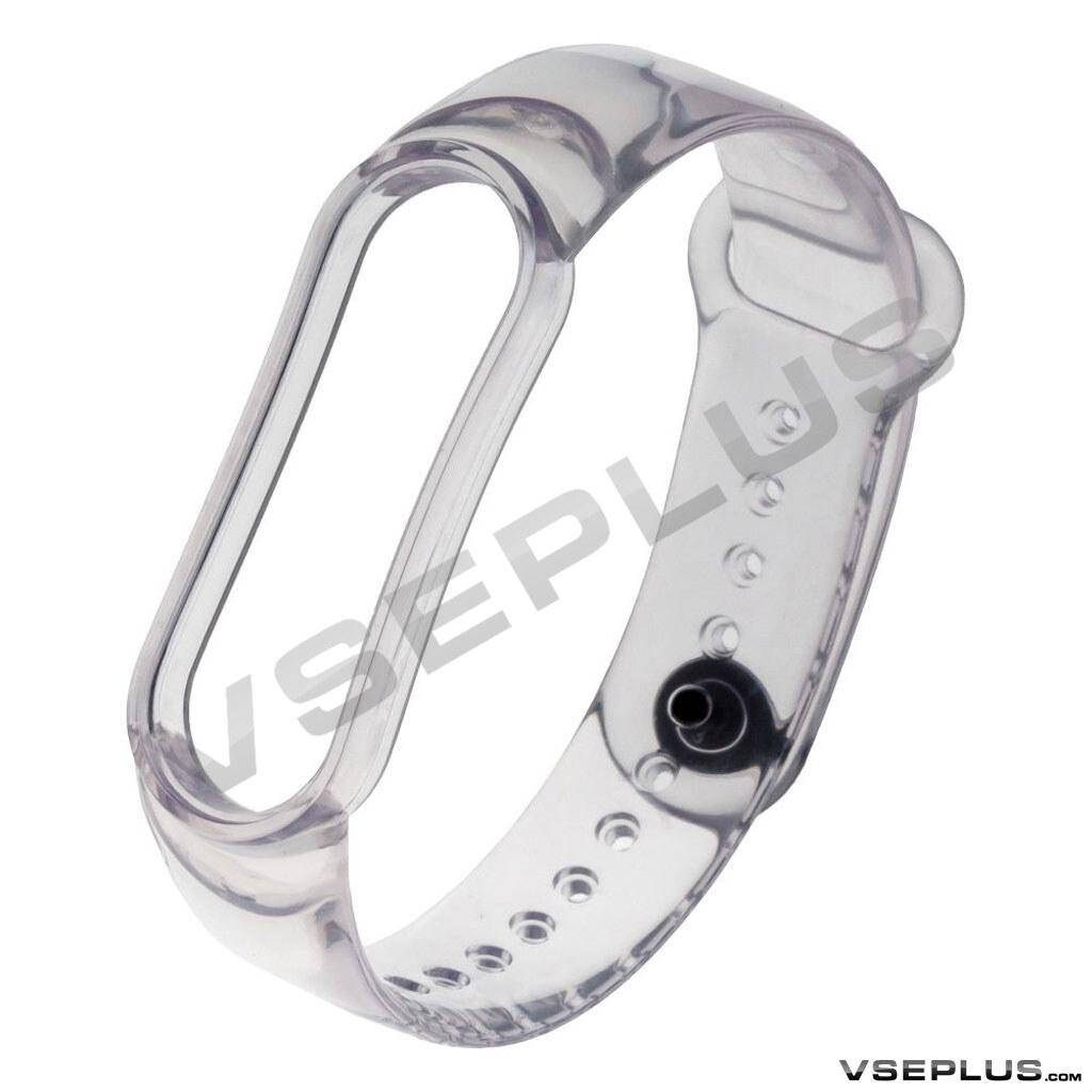 

Ремешок Xiaomi Mi Band 5 / Mi Band 6, Transparent, фиолетовый