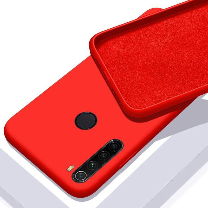 

Силиконовый чехол для Xiaomi Redmi Note 8T Красный с микрофиброй soft touch