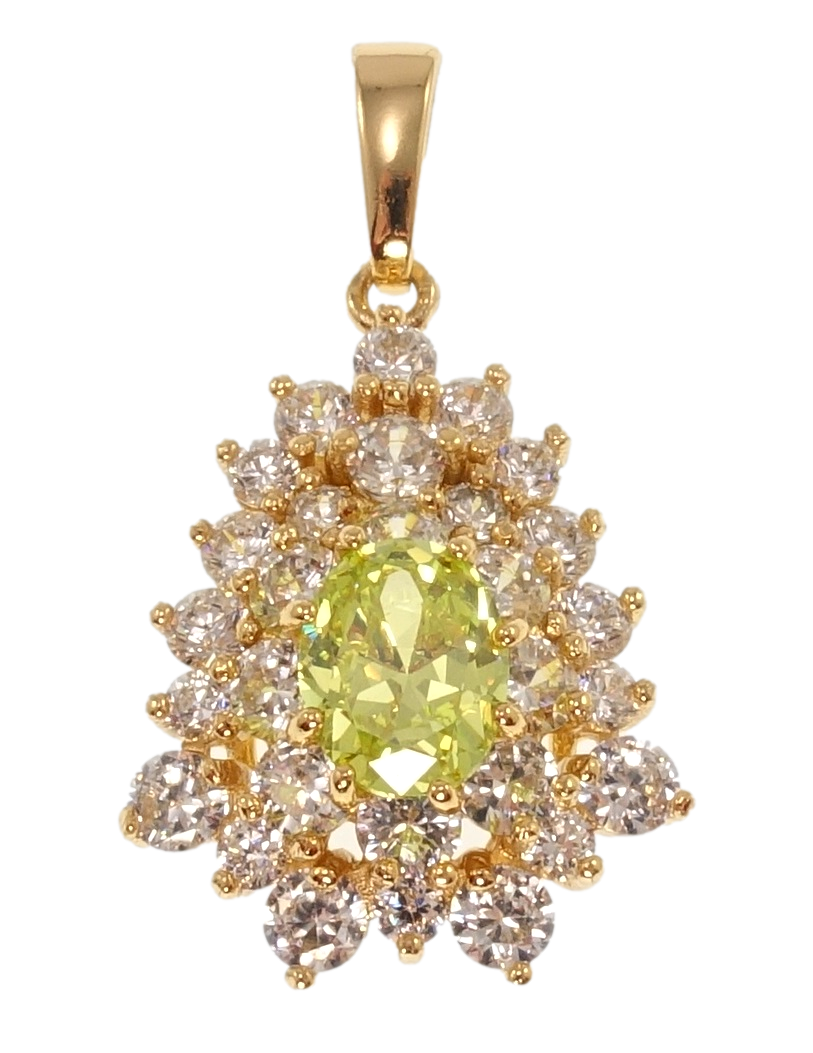 

Кулон Xuping Позолота 18K "Лимонный фианит с цирконием" для цепочки до 7мм