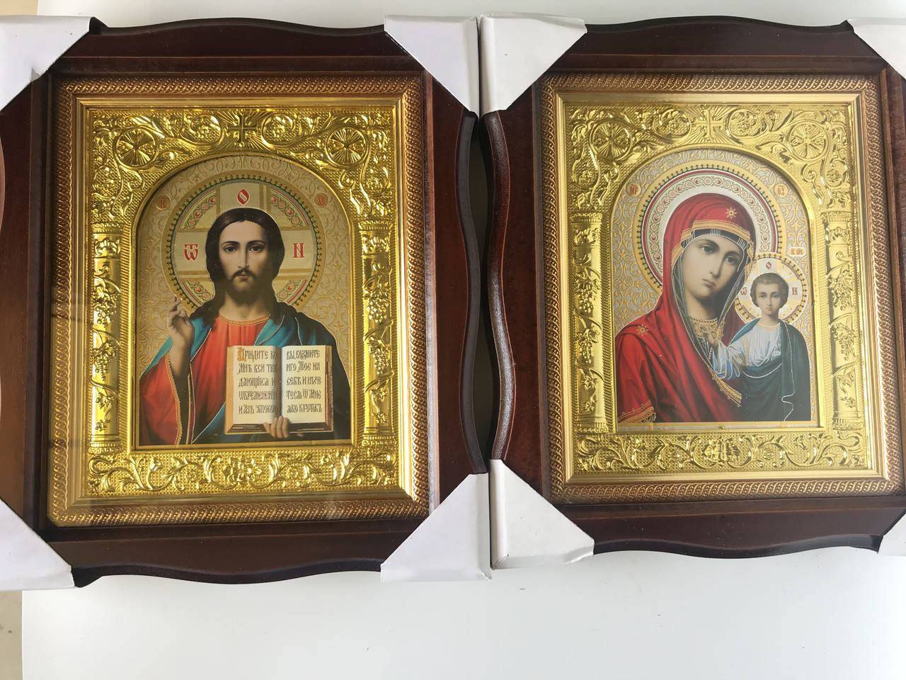 

Икона парная в деревянных рамках