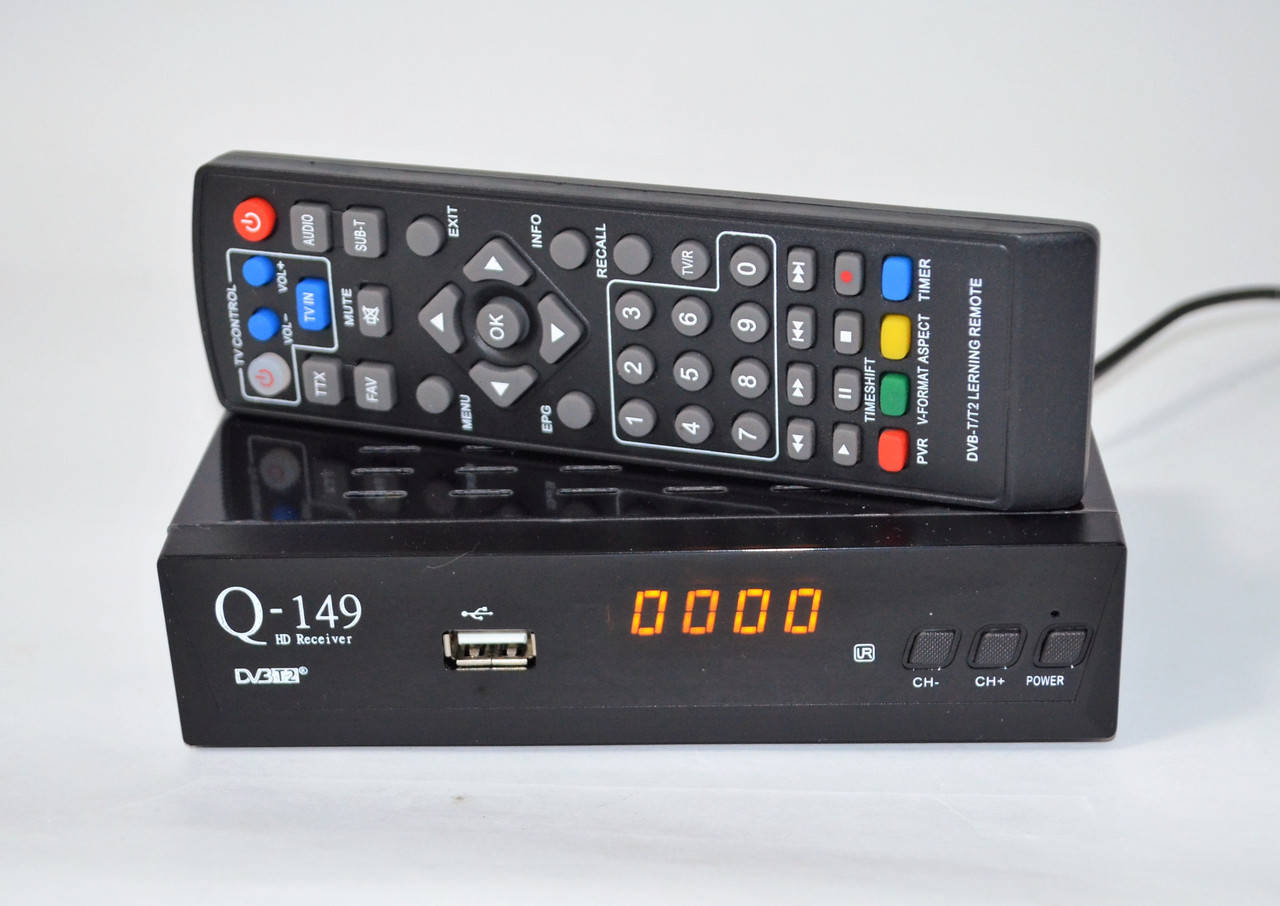 

Q-Sat Q-149 IPTV - DVB-T2/C Тюнер Т2 с универсальным пультом