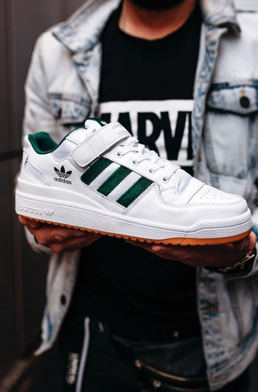 

Кроссовки Adidas Forum Low white green, Белый