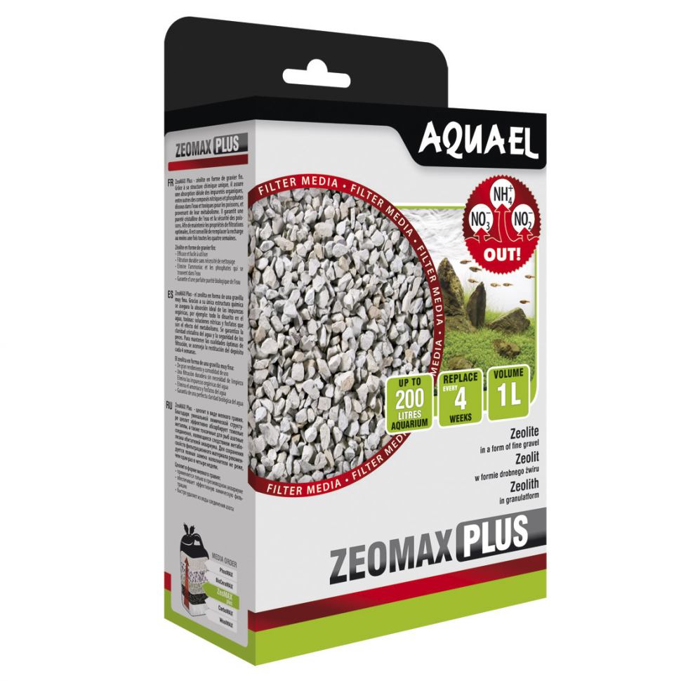 

Наполнитель для фильтра Aquael ZEOMAX PLUS, цеолит 1 л