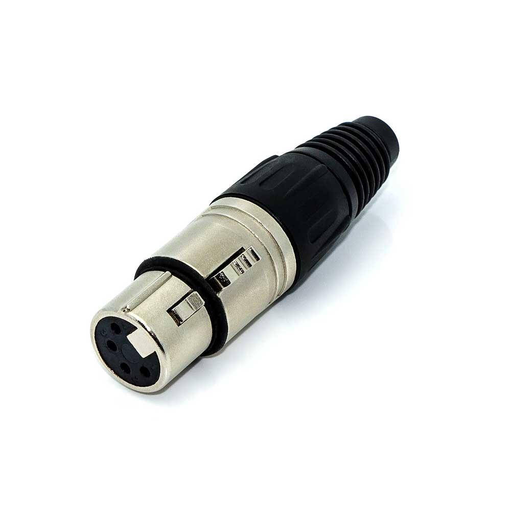 

Разъём аудио XLR, гнездо CANON 4pin, корпус металлический, на кабель