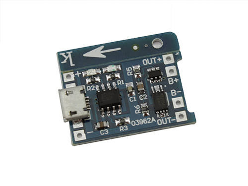 

Модуль зарядки литиевых Li-ion батарей от MicroUSB + защита DW01