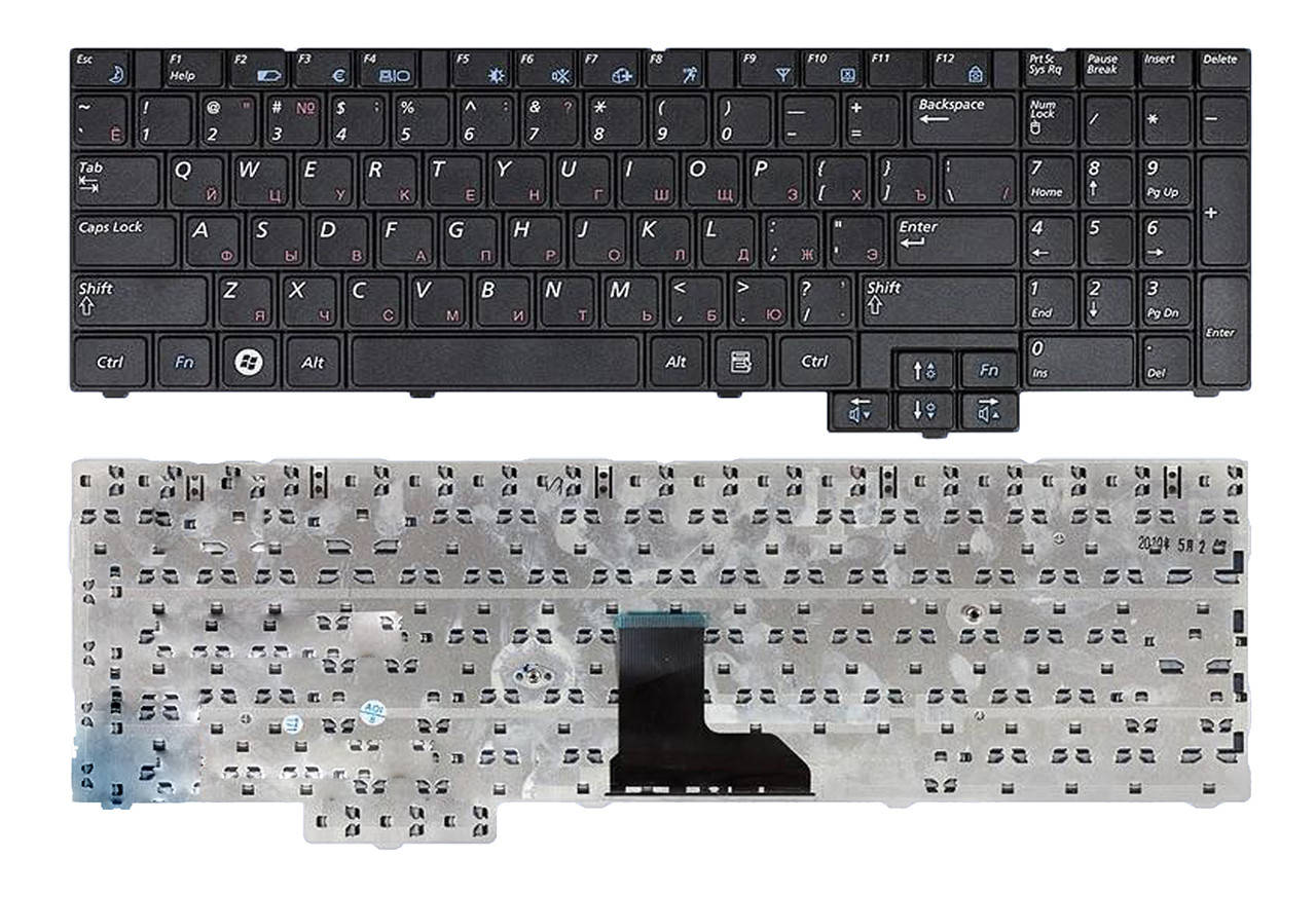 

Клавиатура для ноутбука Samsung NP-R528-DA05UA, матовая (BA59-02832D), Черный