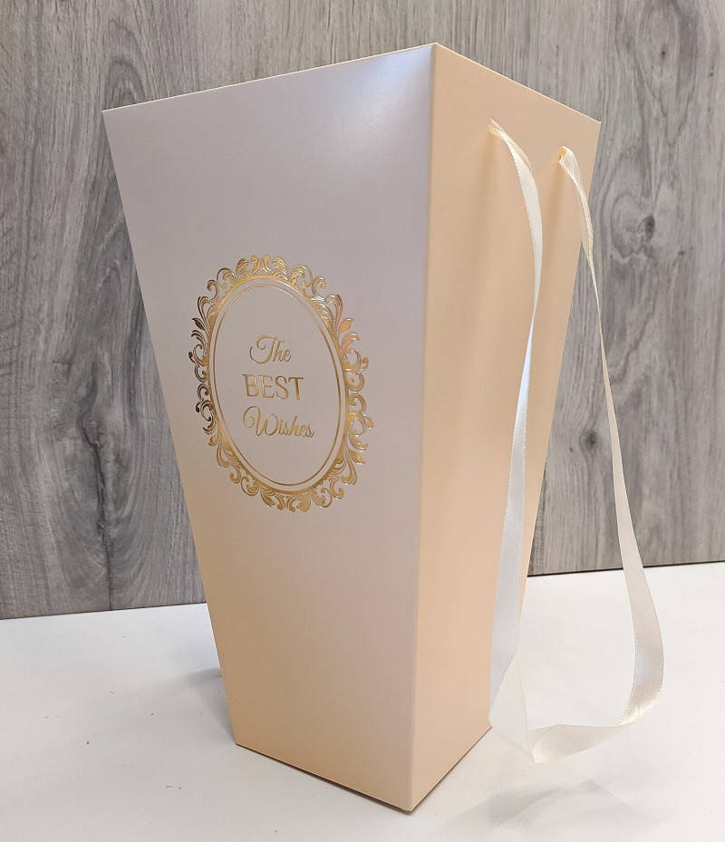 

Пакет для цветов и подарков высокий Айвори