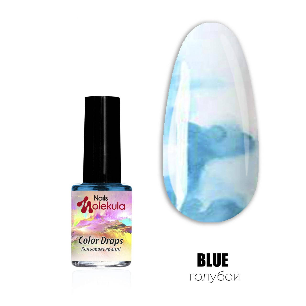

Акварель Color Drops Nails Molekula 6 ml голубой