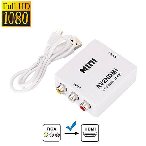 

Конвертер AV RCA - HDMI видео, аудио, FullHD 1080p