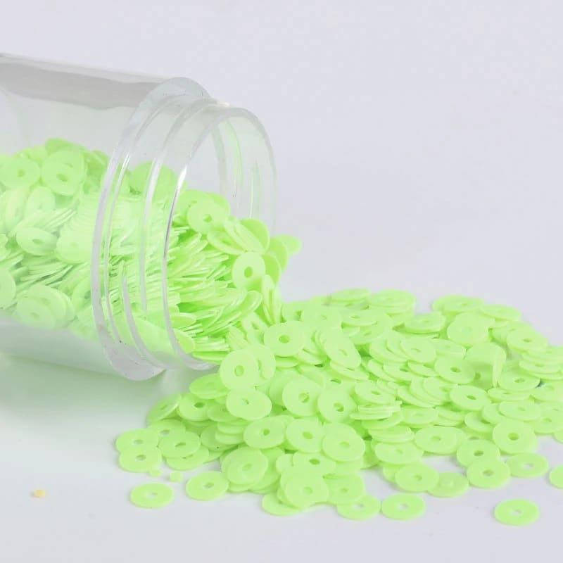 

Пайетки 4мм салатовый неон