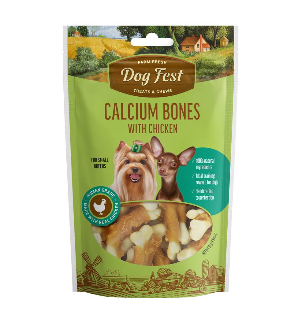 

Dog Fest Кальциевая косточка с курицей для мини пород лакомство для собак - 55 г