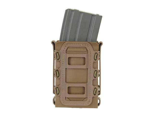 

SOFT SHELL RIFLE MAG POUCH WITH MOLLE CLIPS - Coyote Brown [TMC]