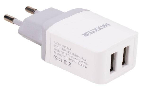 

Зарядний пристрій Maxxter UC-25A 6 2 USB, 5V/2.4A (код 108648)