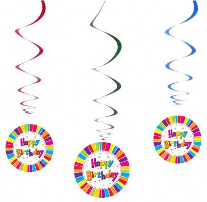 

Подвески Happy Birthday 5шт/уп F-9035403