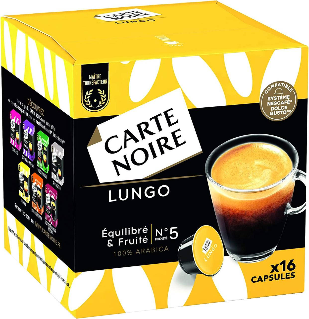 

Кофе в капсулах CARTE NOIRE Dolce Gusto LUNGO - Дольче Густо Карт Нуар