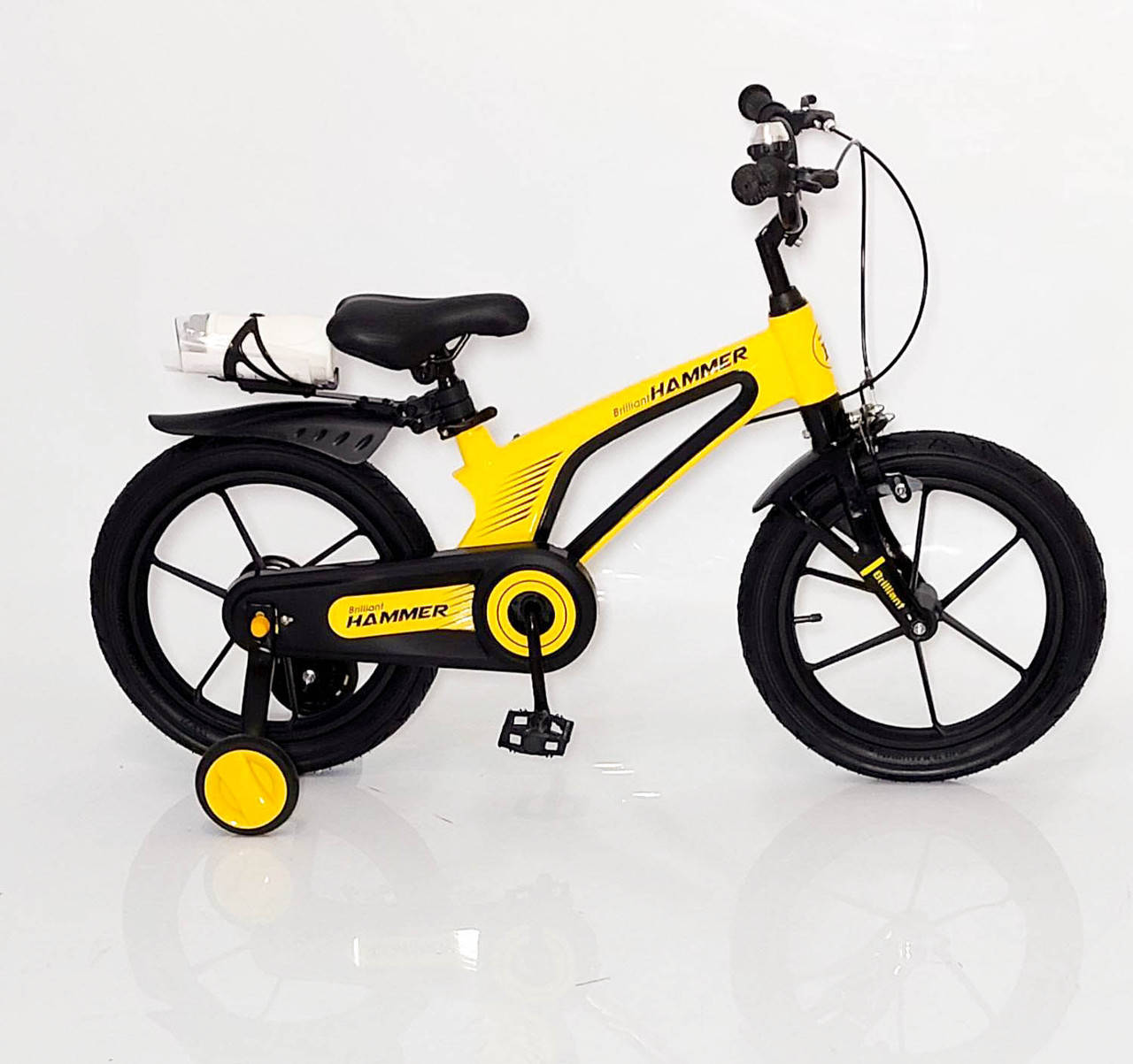 

Детский легкий магниевый Велосипед Hammer Brilliant Magnesium 890 -16 дюймов от 5 лет легкий, Желтый