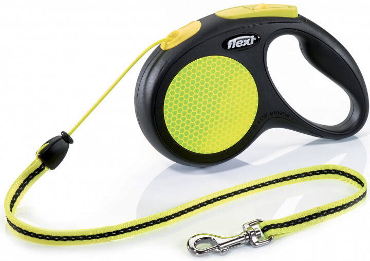 

Поводок-рулетка Flexi Neon M, 5 м, трос, черный Акция