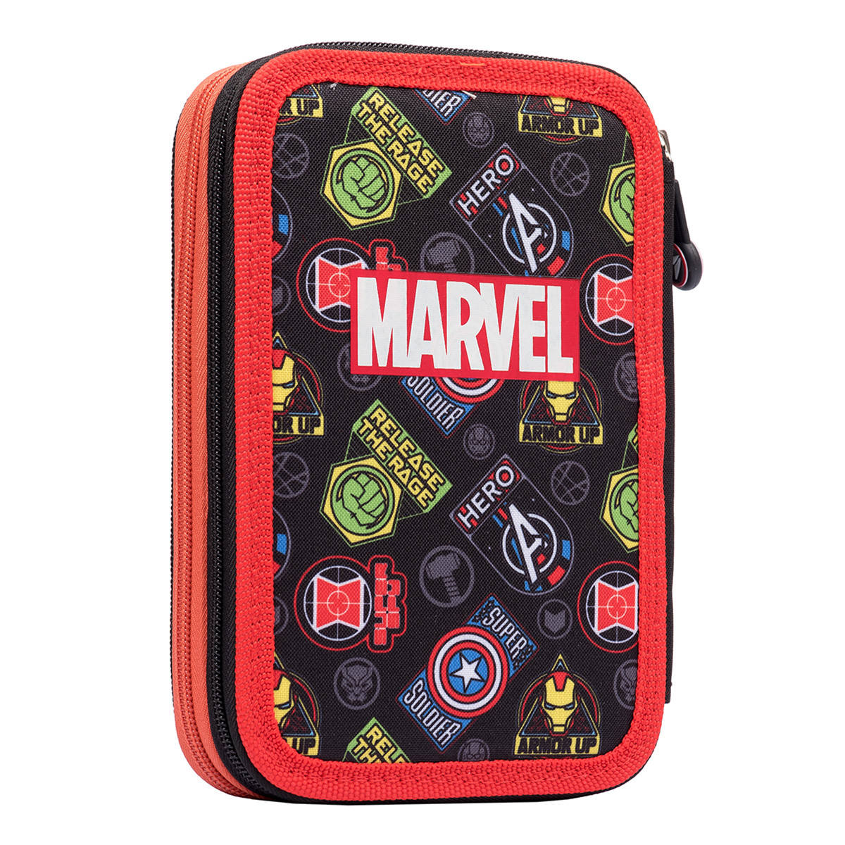 

Пенал твердый YES двойной HP-01 "Marvel.Avengers", черный