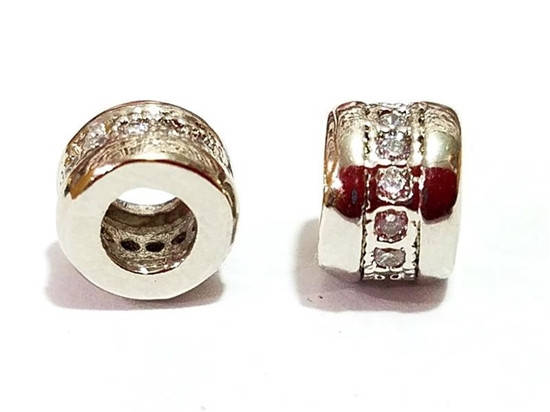 

Рондель d-5.5х4.2мм с фианитами (гипоаллергенный сплав)