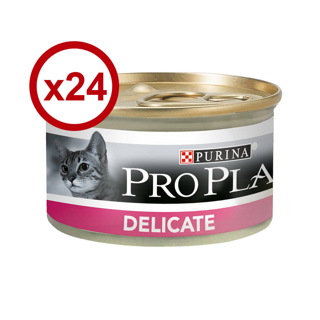 

ProPlan Delicate консервы для кошек с чувствительным пищеварением с индейкой 85г*24шт