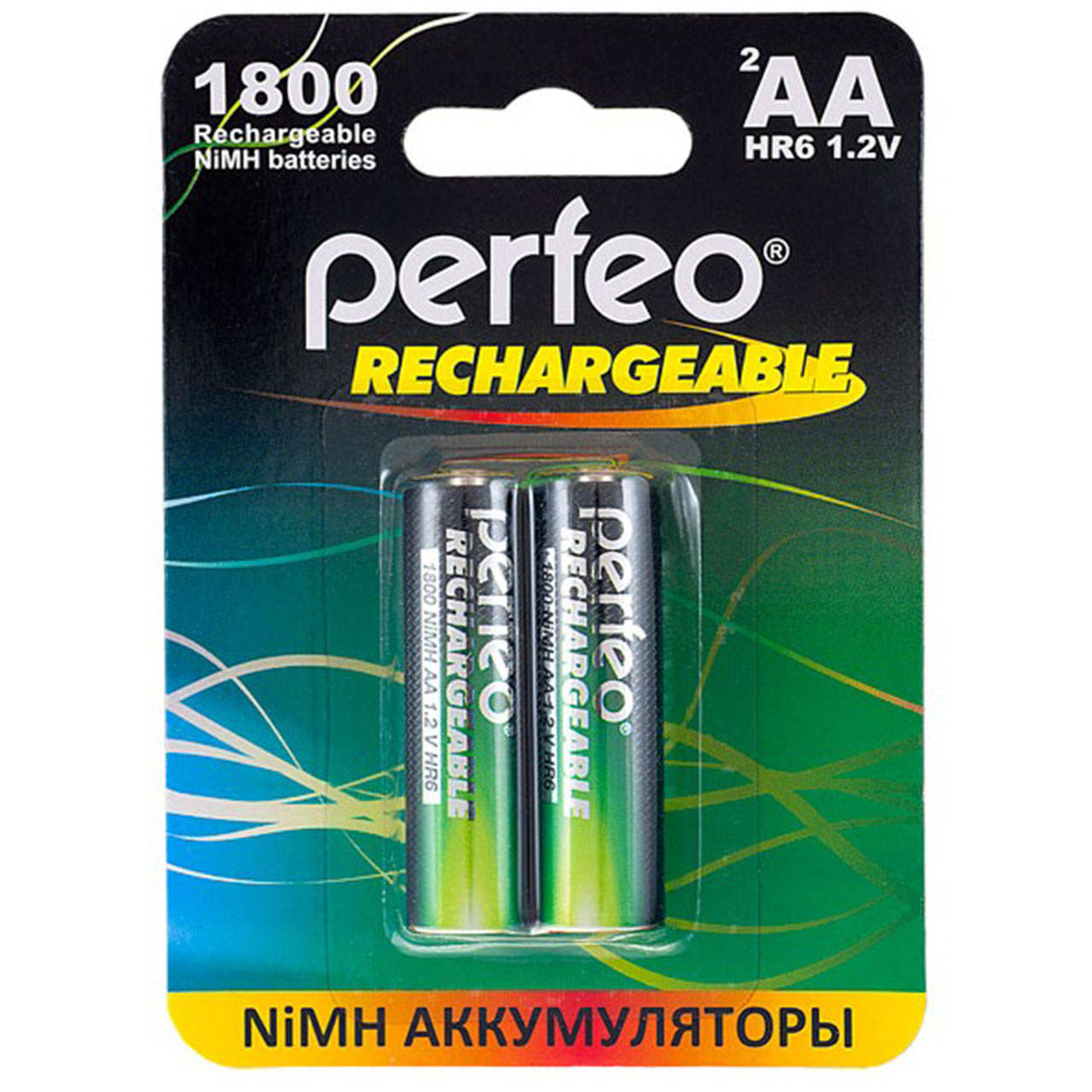 

Аккумулятор Perfeo AA 1800 mAh Пальчиковая батарейка 2 шт