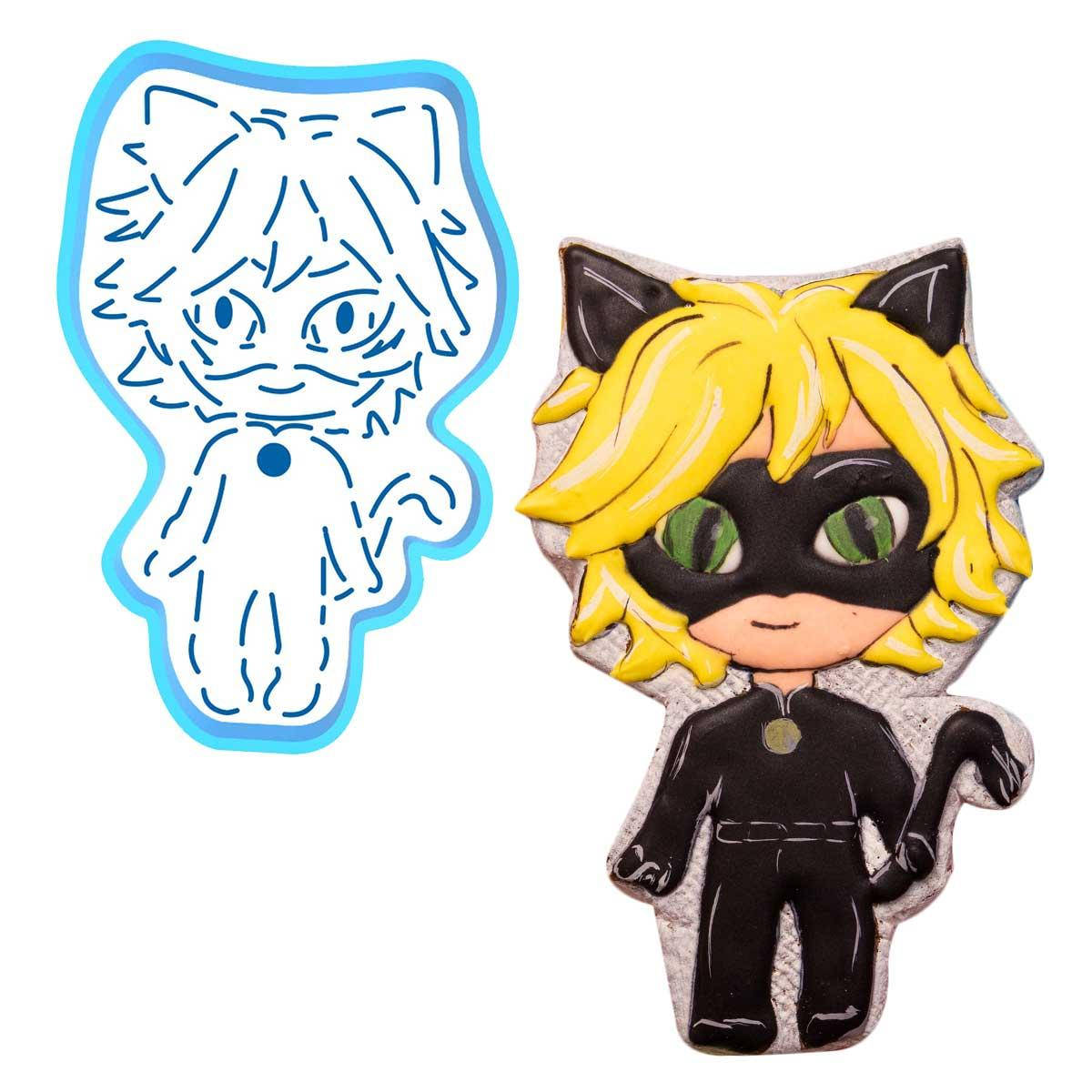 

Супер Кот вырубка с трафаретом 13*8,3 см (TR-2)