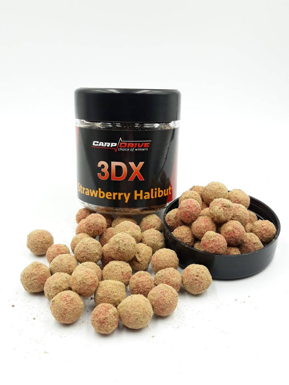 

Бойл насадочный 3DX "Strawberry Halibut" 12-14мм Carp Drive 100г