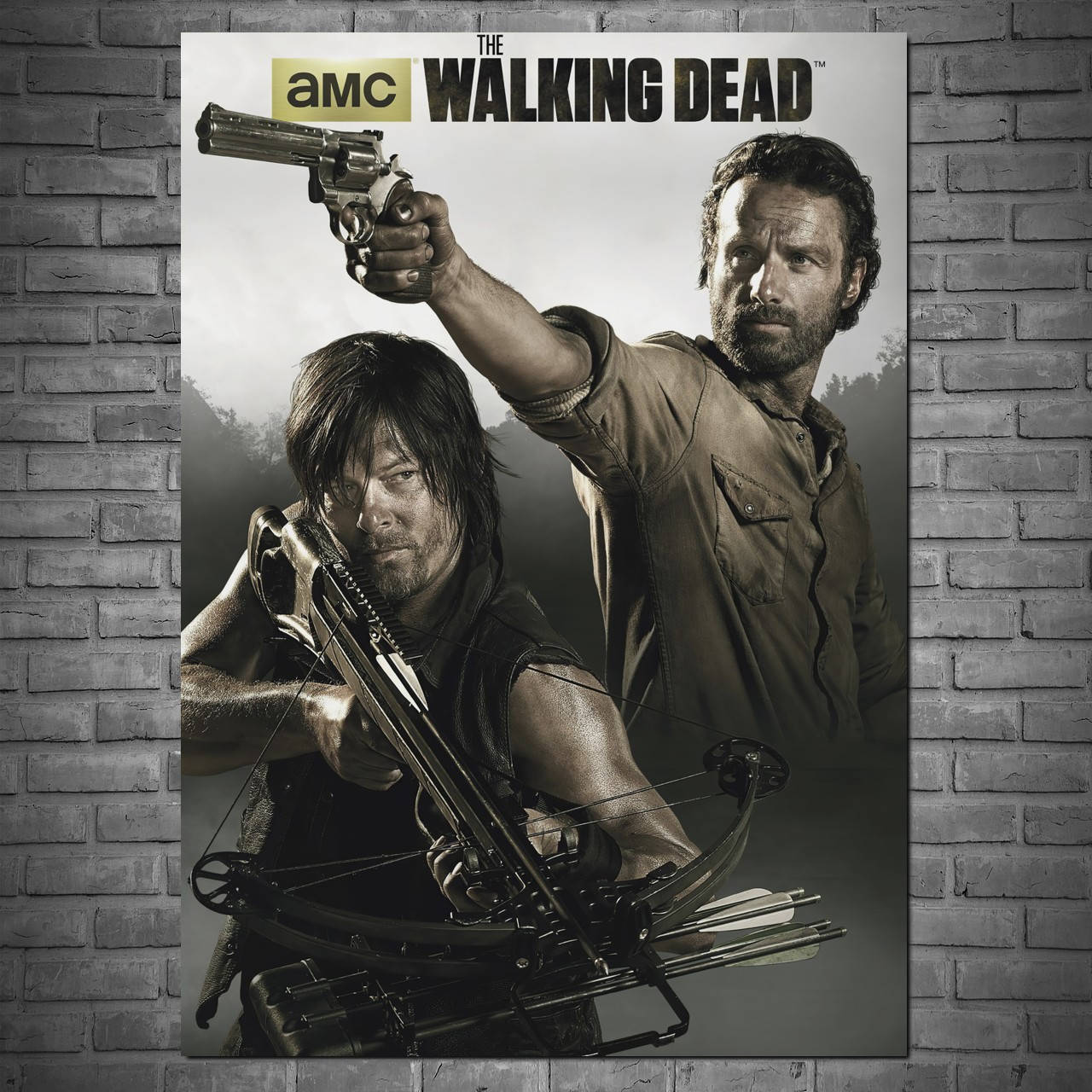

Плакат "Рик Граймс и Дэрил Диксон, Ходячие Мертвецы, The Walking Dead, TWD" (артикул 1150) 42, Полуглянец, 30