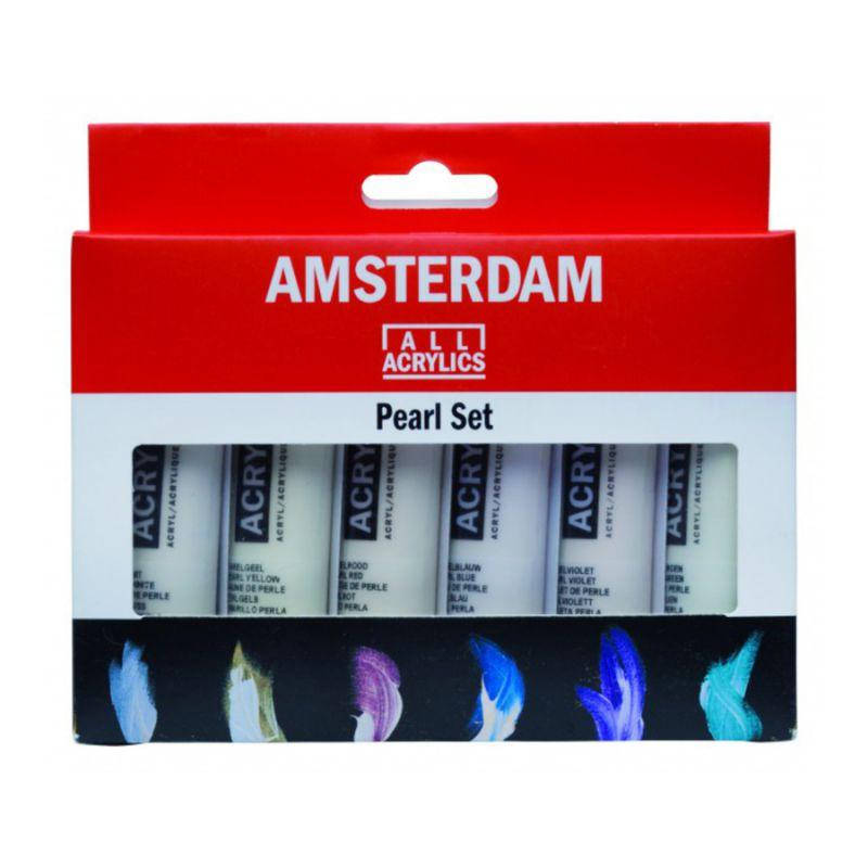 

Набор акриловых красок AMSTERDAM STANDART, 6*20 мл ПЕРЛАМУТРОВЫЕ ЦВ,, Royal Talens