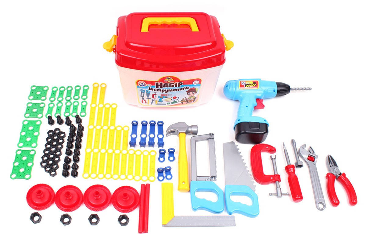 

Набор инструментов в чемодане ТехноК 4388 большой набор инструментов дрель конструктор игрушка детская развив