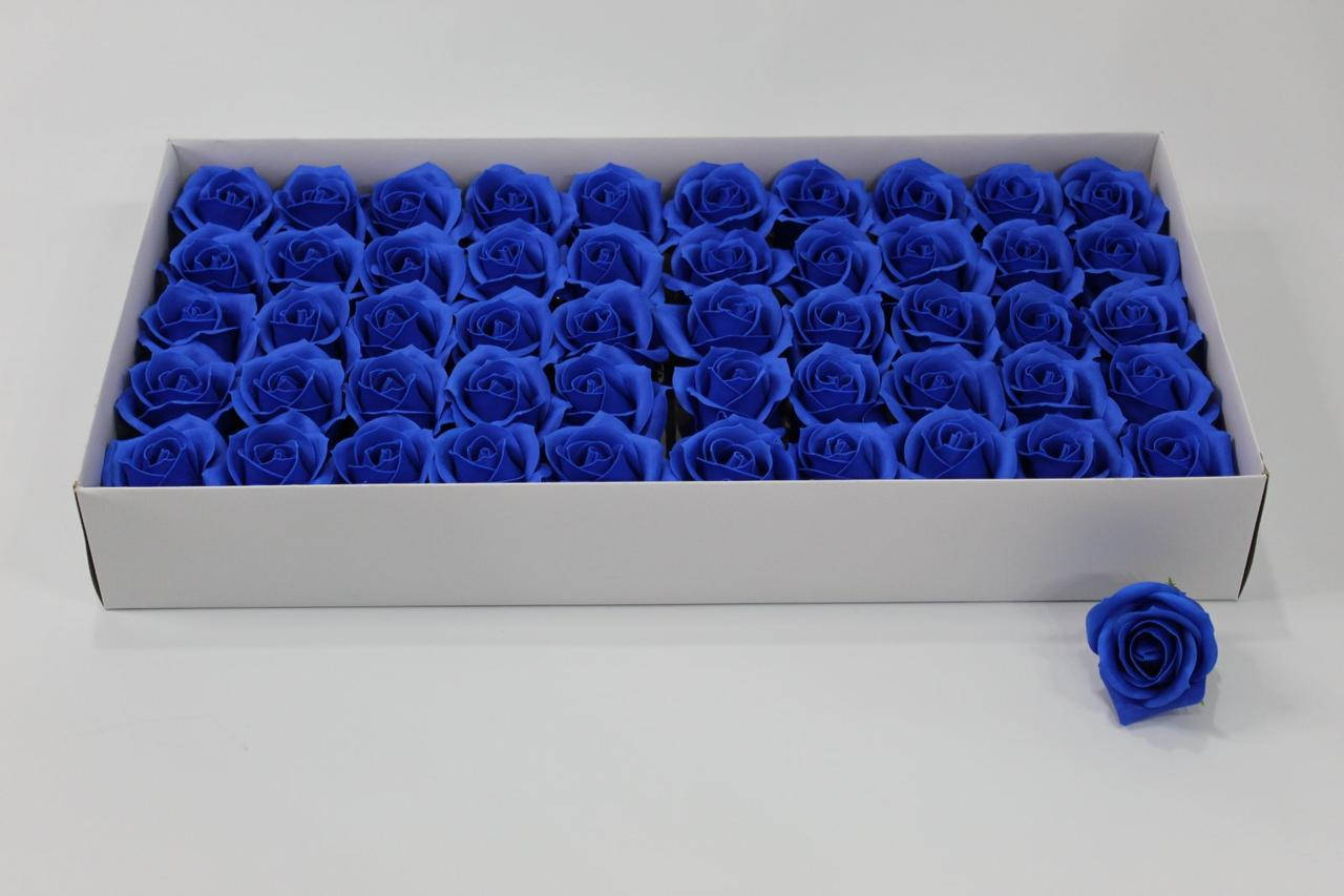

Сердцевидная мыльная роза синяя для создания роскошных неувядающих букетов и композиций из мыла, Сиреневый