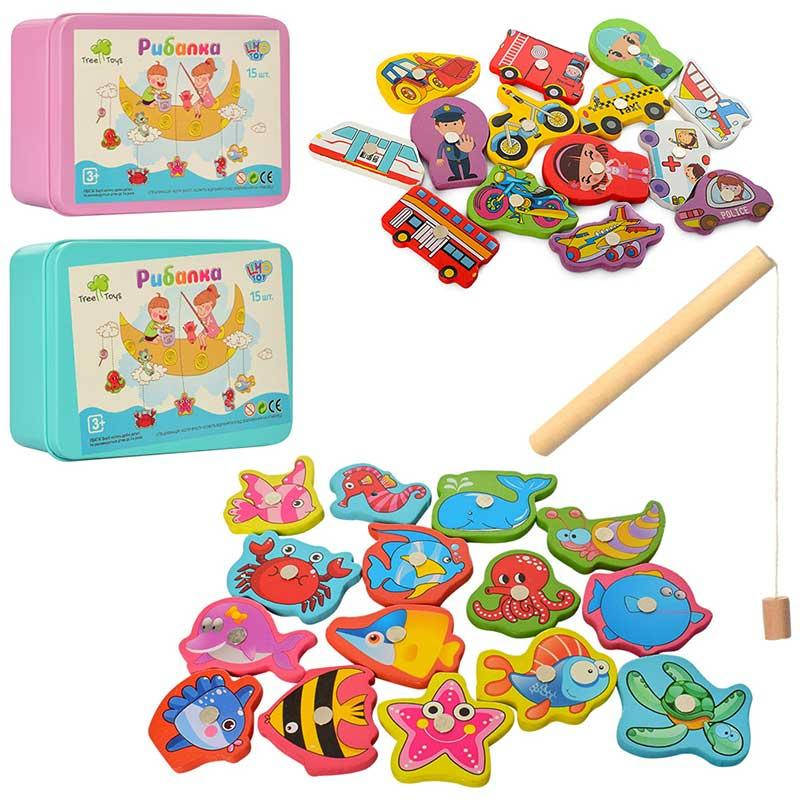 

Деревянная игрушка "Магнитная рыбалка" MD 0950-57, Разные цвета