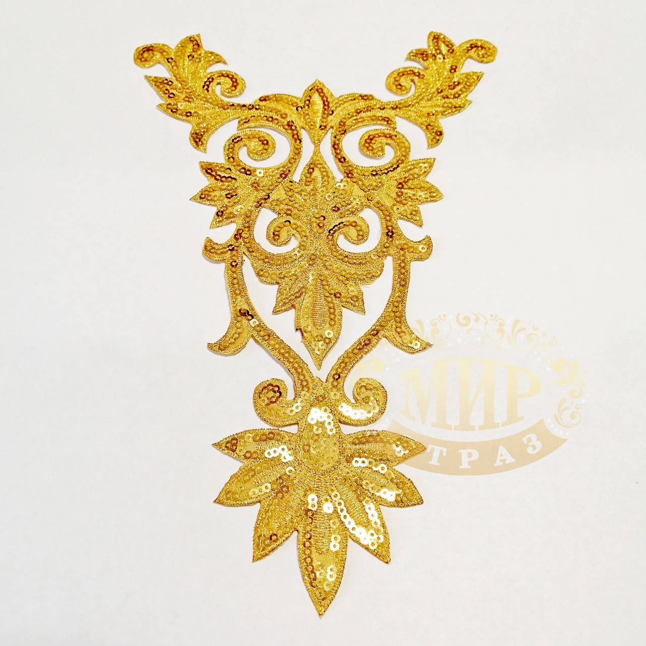 

Лейсы c пайетками, 24х16 см, цвет Gold, 1шт