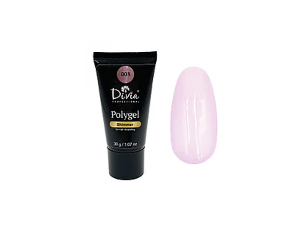 

Полігель для нарощування нігтів з шиммером Polygel Shimmer Divia Di907 - №003, 30 мл
