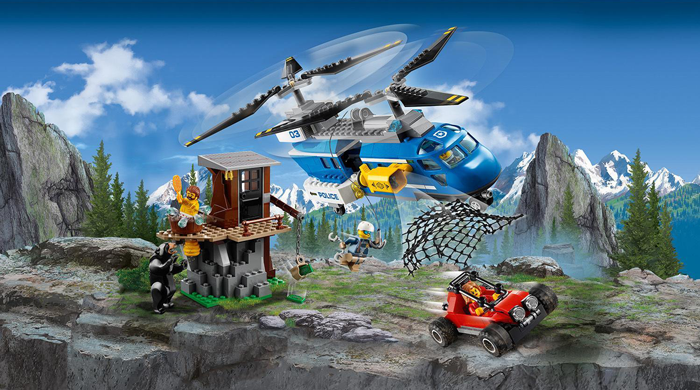 

Конструктор 10863 Город "Погоня в горах" 325 деталей., Разные цвета