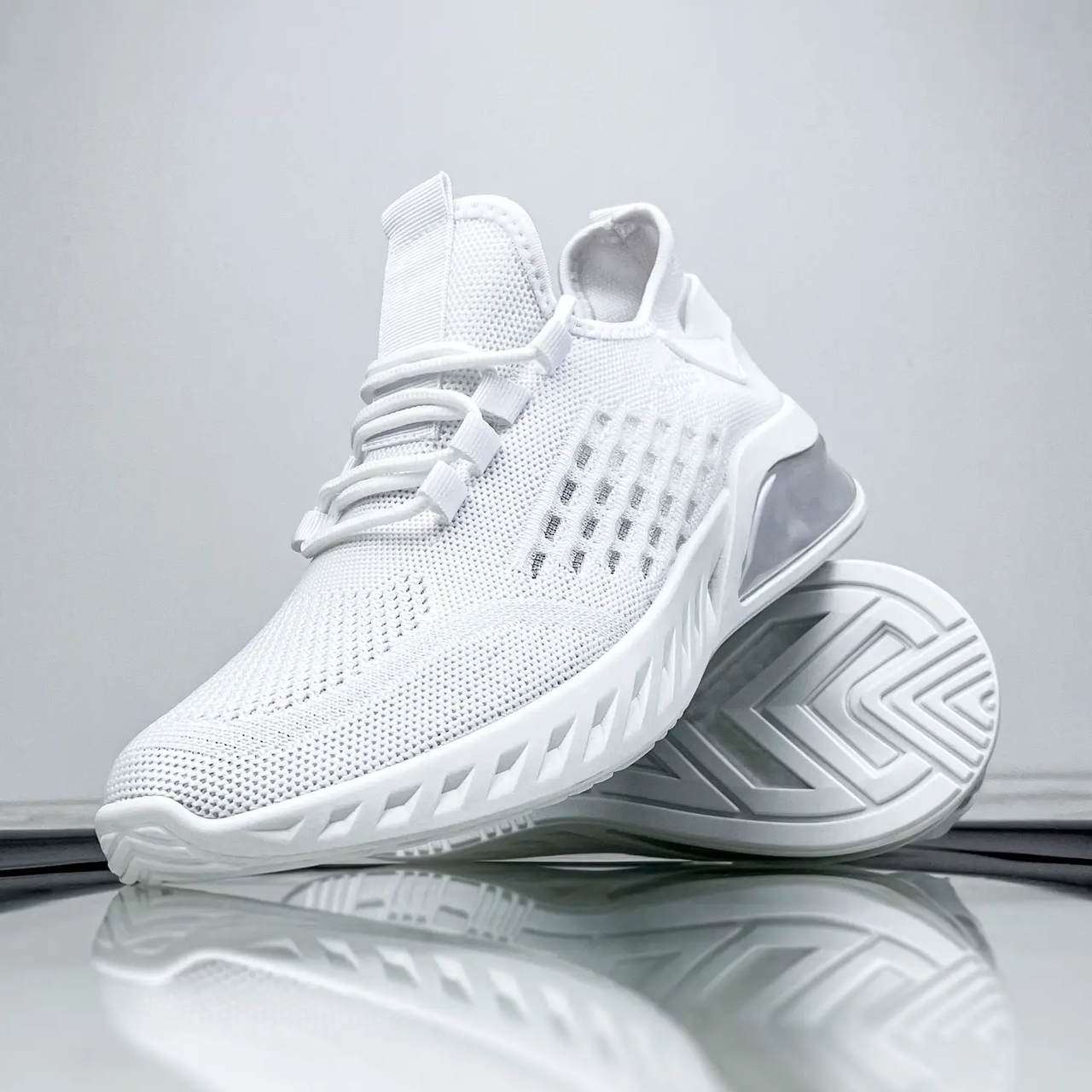 

Кроссовки белые мужские текстильные легкие весна лето, Белый