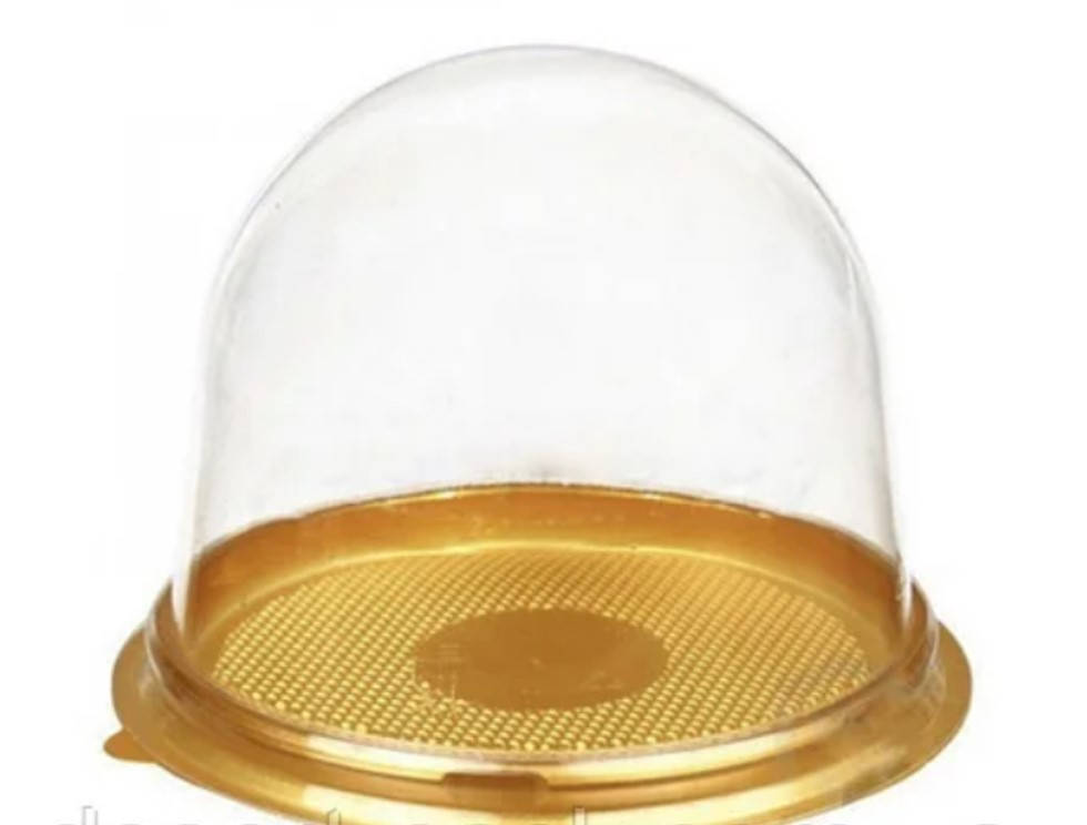 

Упаковка для пирожного Купол золото ∅-90 мм, h-80 мм