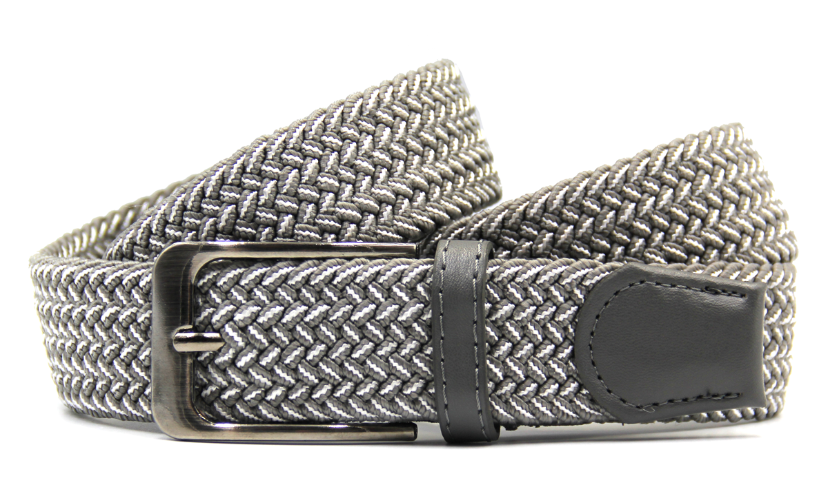 

Ремень резинка плетеный унисекс, Серый