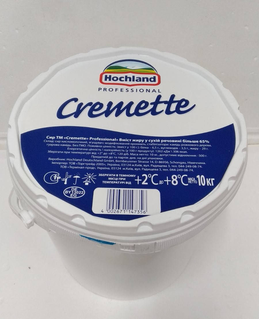 

Сыр кисломолочный Hochland Cremette Professional 65% (10кг)