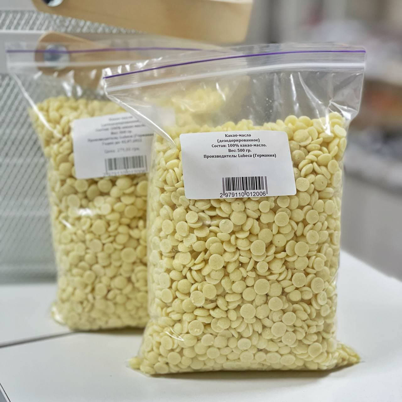 

Какао-масло в каллетах Lubeca, 500 гр.