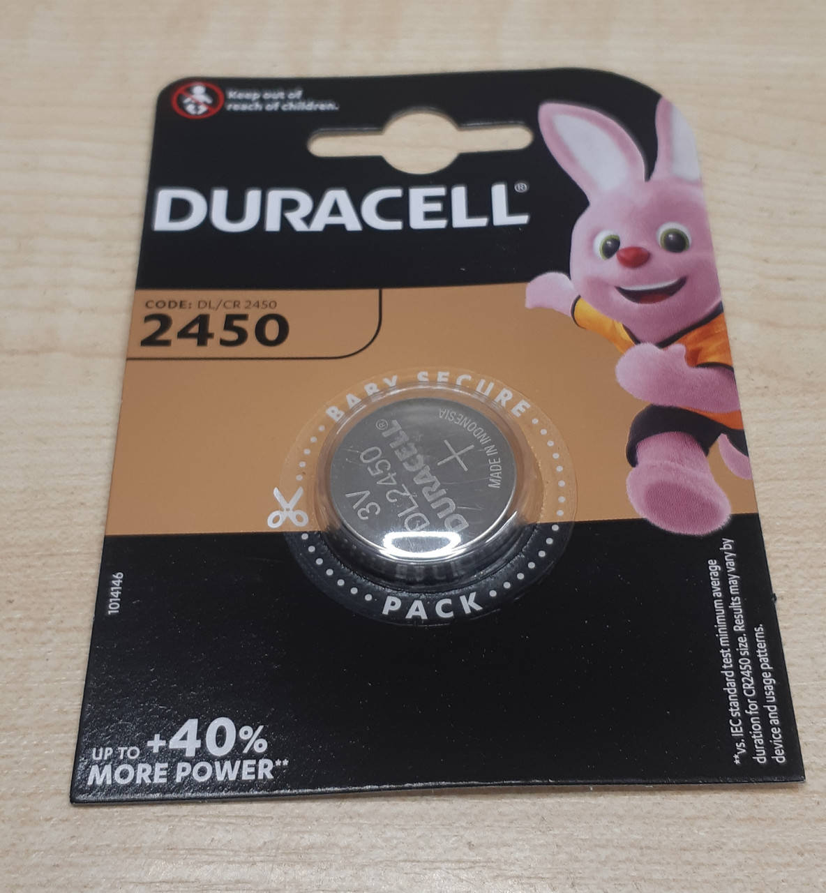 

Дисковая батарейка DURACELL Lithium Cell 3V DL2450 (C1)