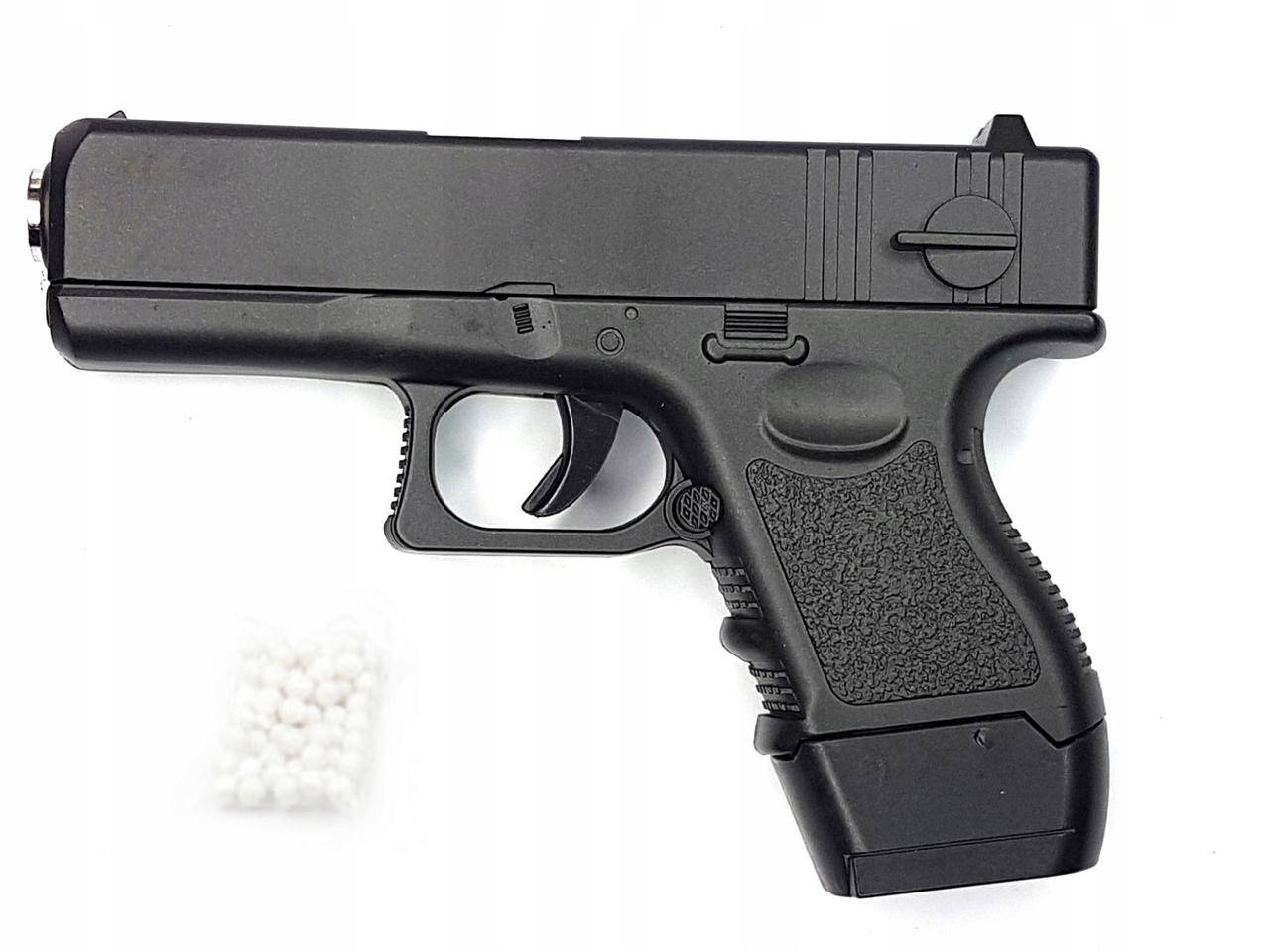 

G16 Пистолет страйкбольный Galaxy Glock 17 mini металл черный