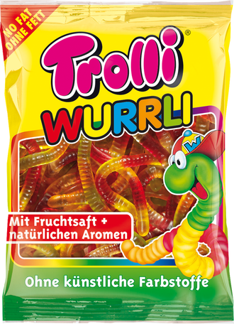

Жевательные конфеты Trolli Wurrli 175 г
