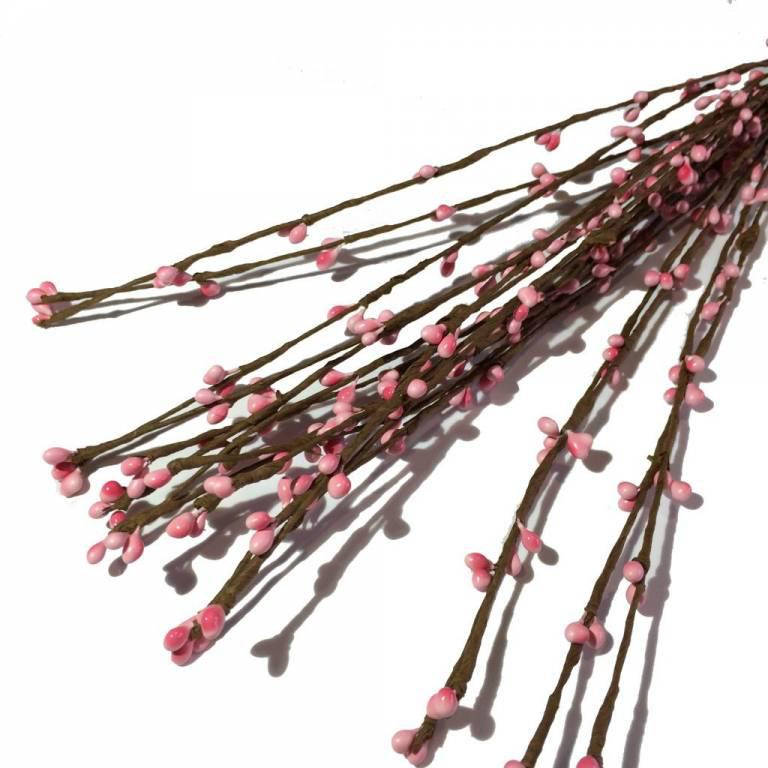 

Веточки проволочные с почками. Розовые. 10 штук, Розовый