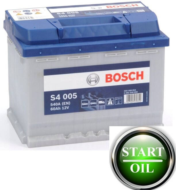 

Аккумулятор BOSCH (S4 005) 60Ah 540A R+ 0092S40050