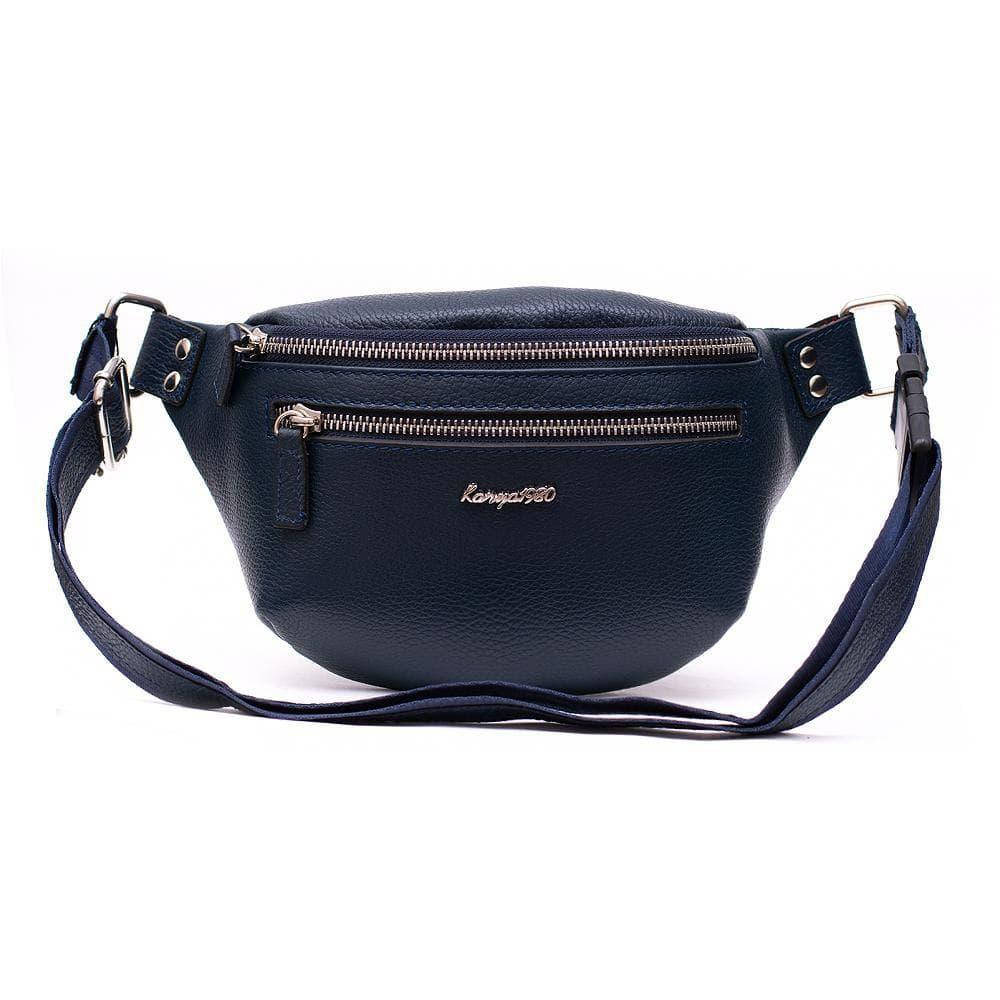 

Сумка на пояс - бананка из натуральной кожи Karya 0203-44, Синий