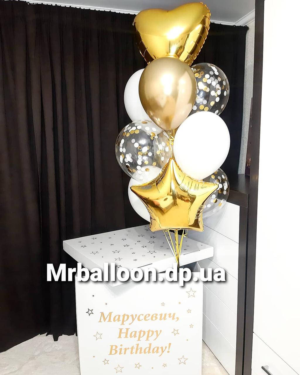 

Коробка сюрприз с шарами код 18-25