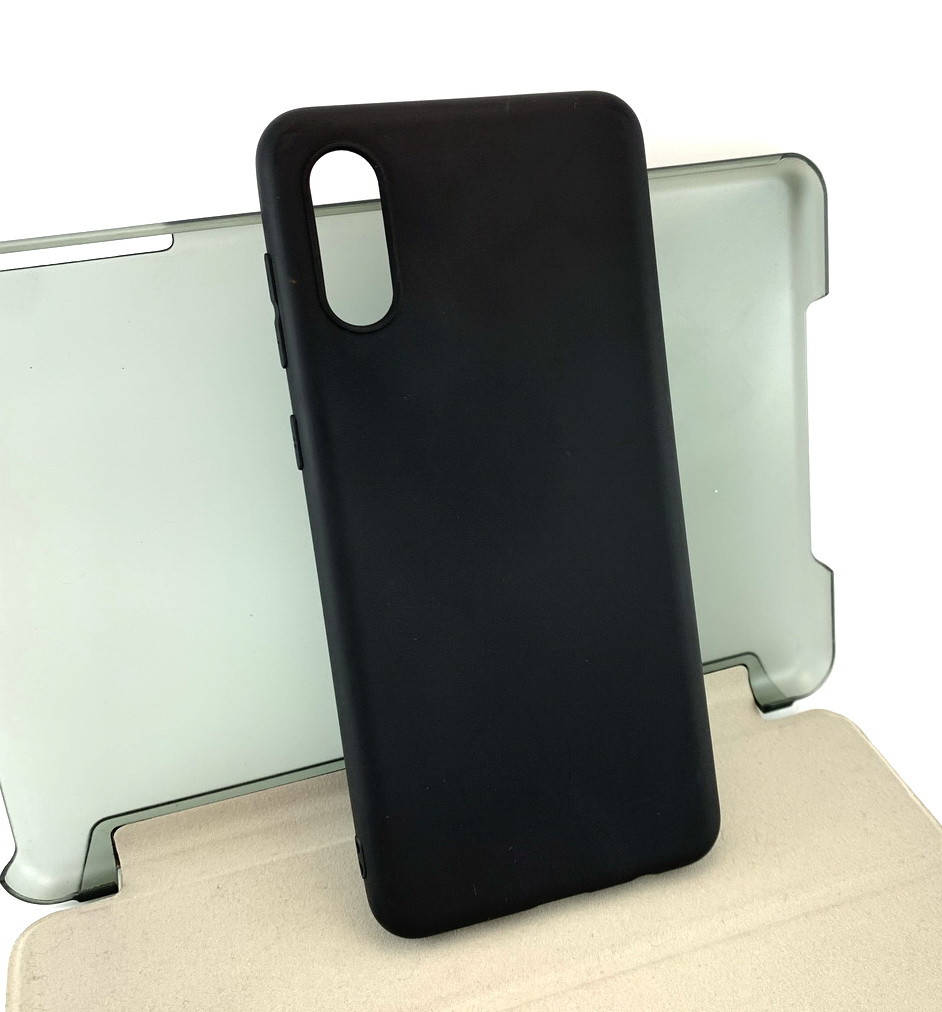 

Чехол для Samsung Galaxy A02, A022 накладка бампер Case силиконовый черный матовый