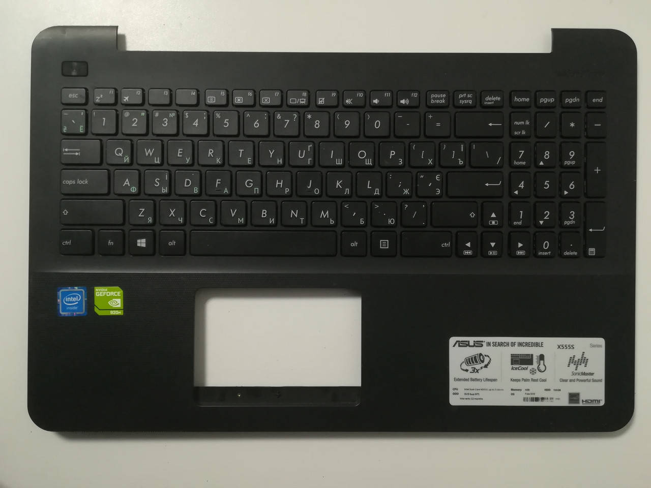 

Asus X555L K555L A555L Корпус C (топкейс, средняя часть с клавиатурой) бу